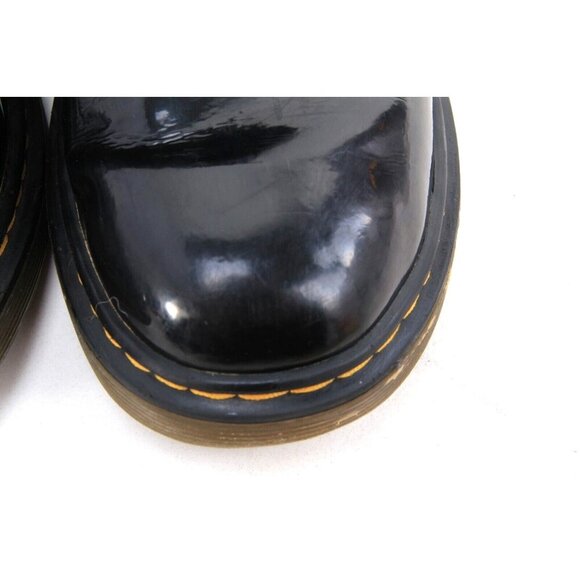 Dr. Martens 1460 Y Patent Leather Boots Black Lace Up Combat Sz EU 37 US 6 - Picture 7 of 16